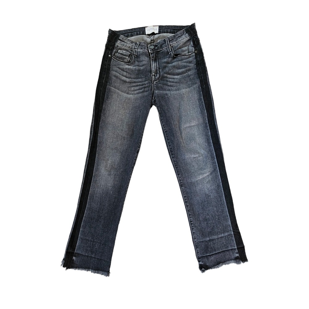 Parker Smith Black Jeans Darkened Seam Freyed Ankle Jean Women's Size 26